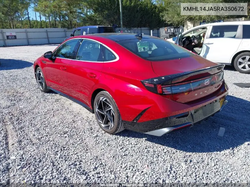 KMHL14JA5RA350672 2024 Hyundai Sonata Sel