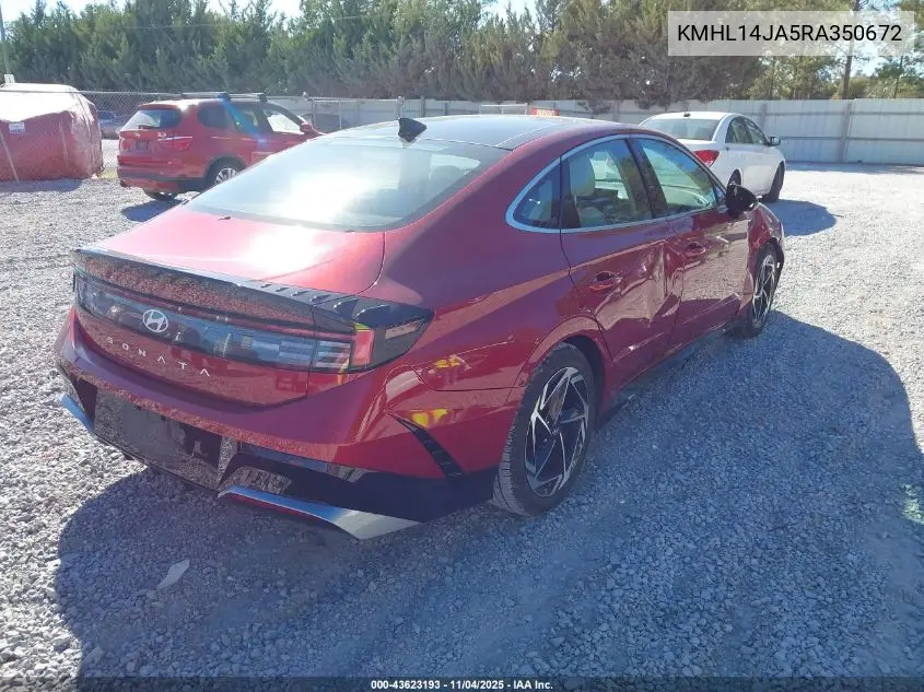 KMHL14JA5RA350672 2024 Hyundai Sonata Sel
