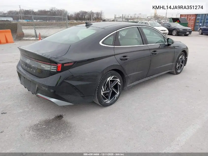 KMHL14JA9RA351274 2024 Hyundai Sonata Sel