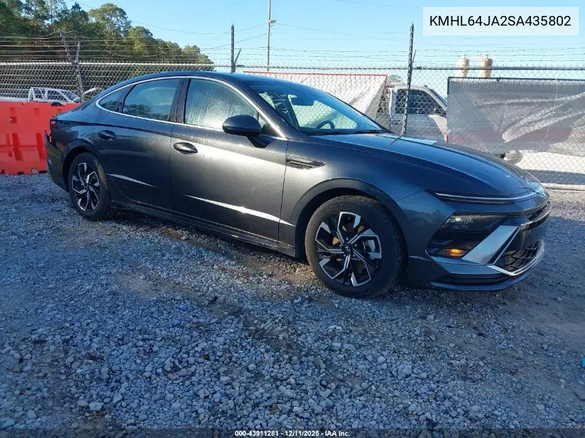 KMHL64JA2SA435802 2025 Hyundai Sonata Sel