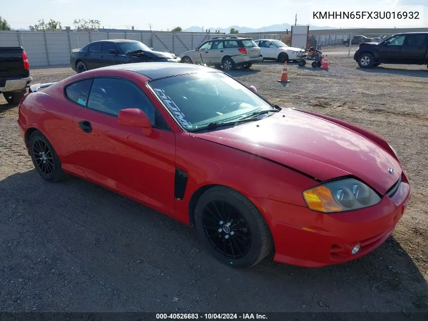 KMHHN65FX3U016932 2003 Hyundai Tiburon Gt V6