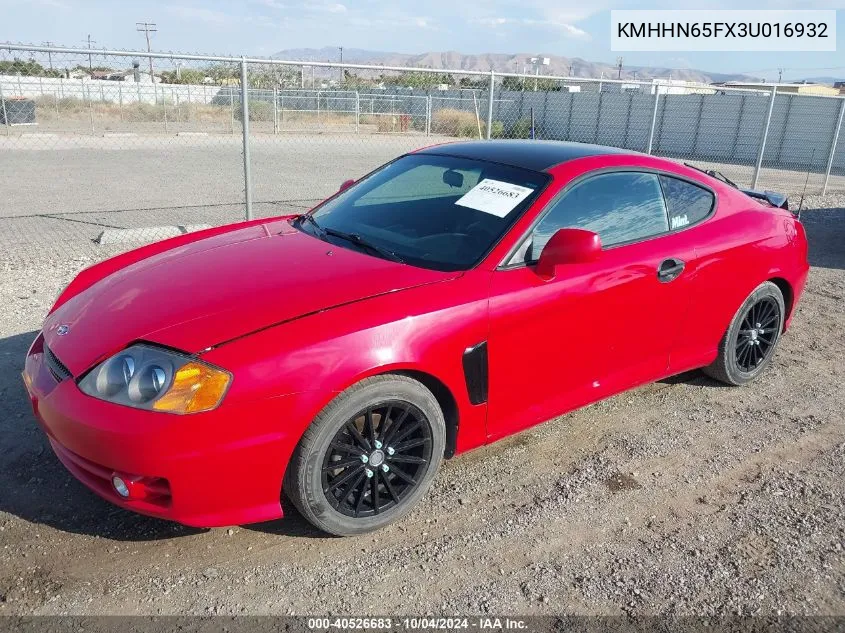 KMHHN65FX3U016932 2003 Hyundai Tiburon Gt V6