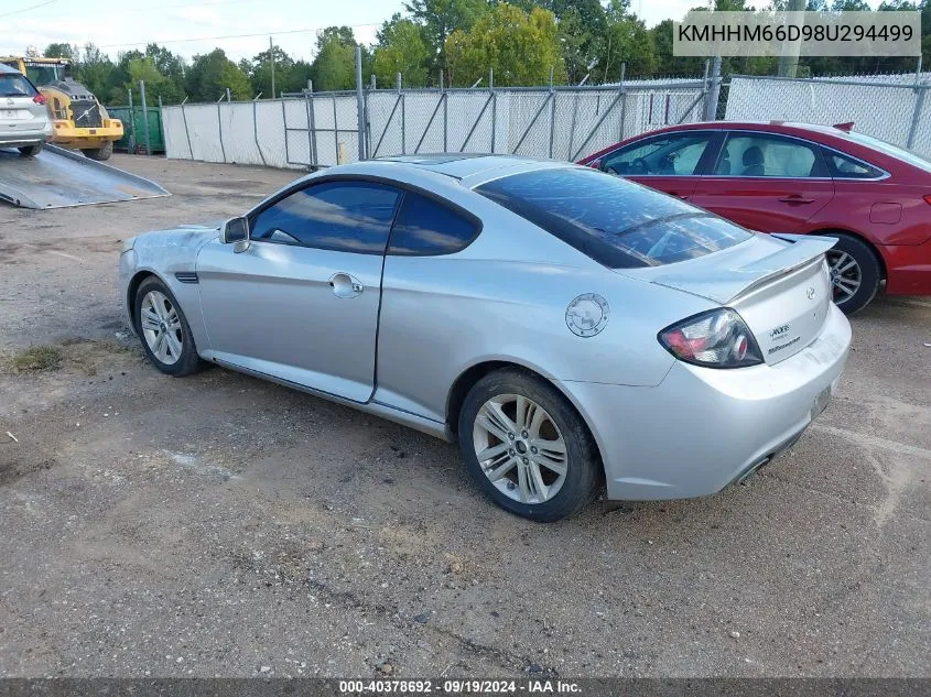 KMHHM66D98U294499 2008 Hyundai Tiburon Gs