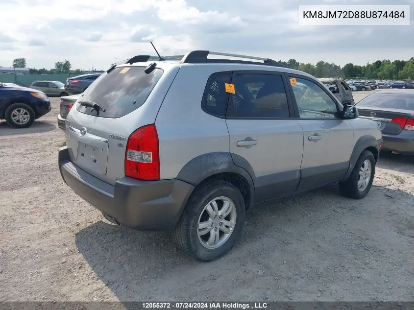 KM8JM72D88U874484 2008 Hyundai Tucson