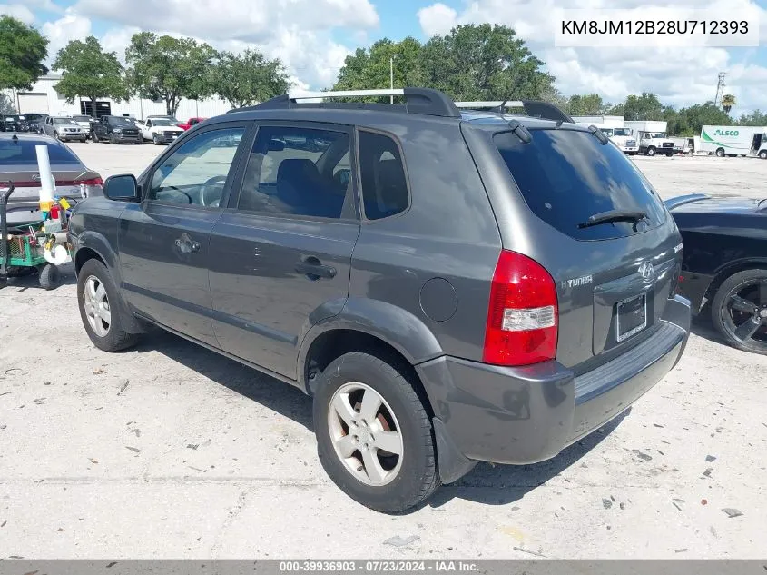 2008 Hyundai Tucson Gls VIN: KM8JM12B28U712393 Lot: 39936903