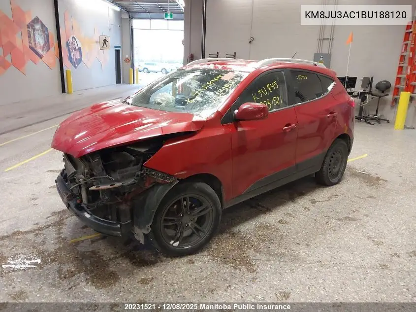 KM8JU3AC1BU188120 2011 Hyundai Tucson Gls