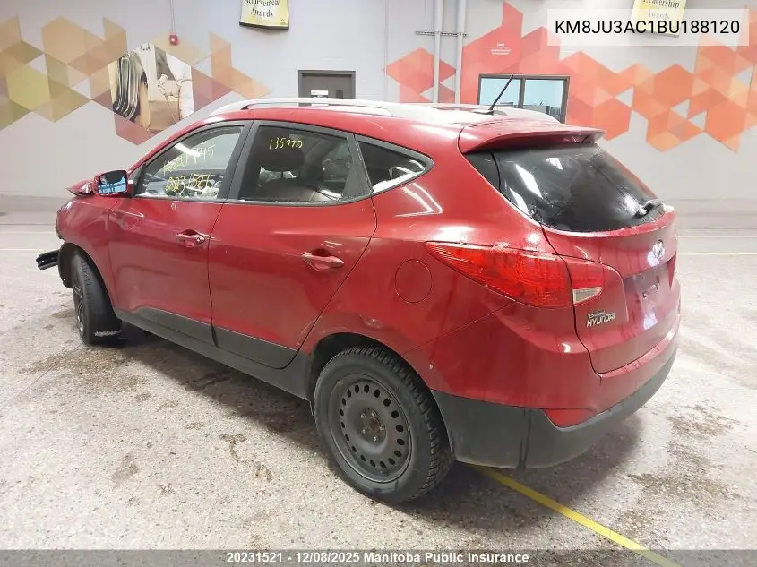KM8JU3AC1BU188120 2011 Hyundai Tucson Gls
