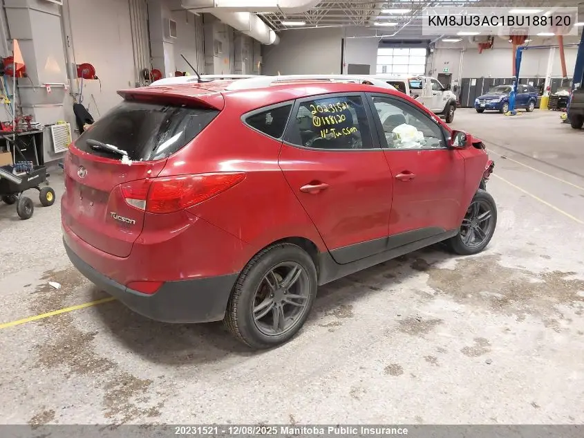 KM8JU3AC1BU188120 2011 Hyundai Tucson Gls