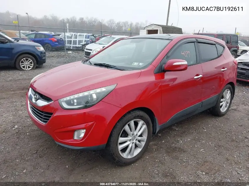 KM8JUCAC7BU192611 2011 Hyundai Tucson Limited