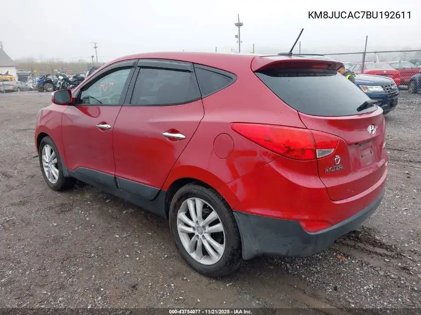 KM8JUCAC7BU192611 2011 Hyundai Tucson Limited