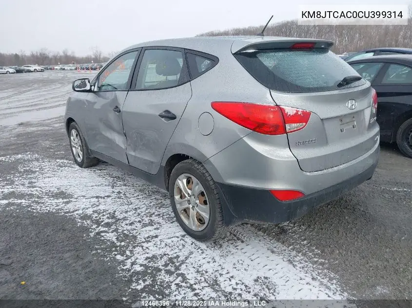 KM8JTCAC0CU399314 2012 Hyundai Tucson