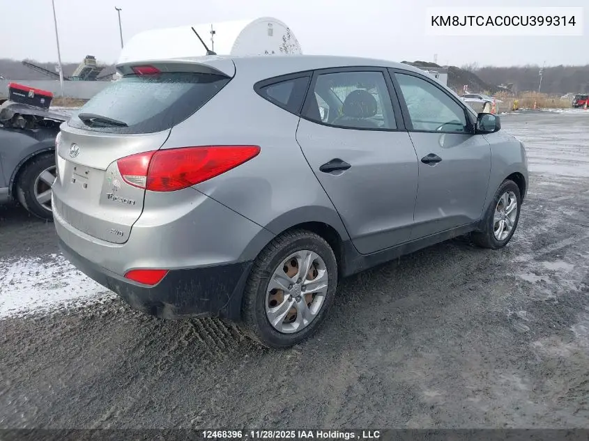 KM8JTCAC0CU399314 2012 Hyundai Tucson