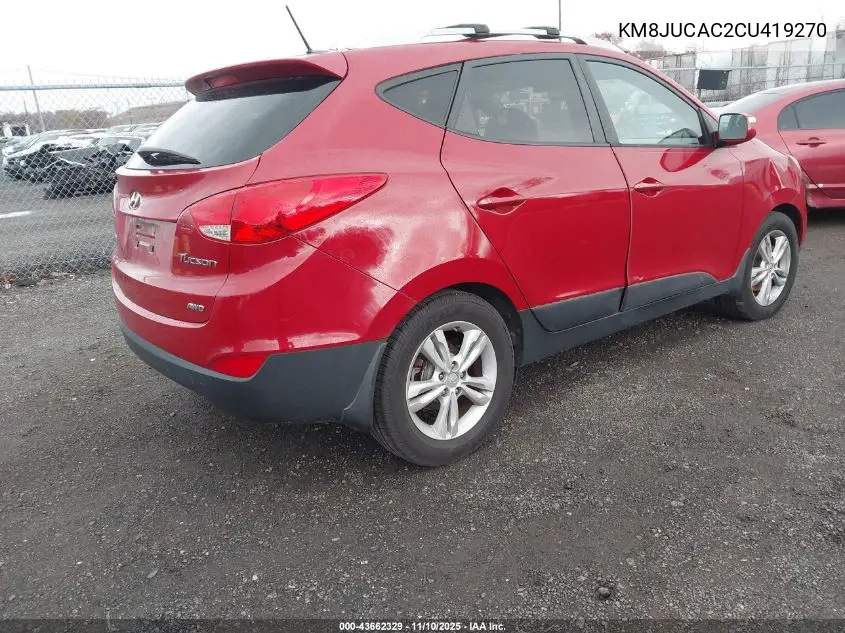 KM8JUCAC2CU419270 2012 Hyundai Tucson Gls