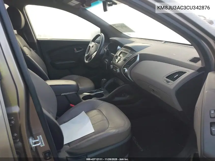 KM8JU3AC3CU342876 2012 Hyundai Tucson Limited
