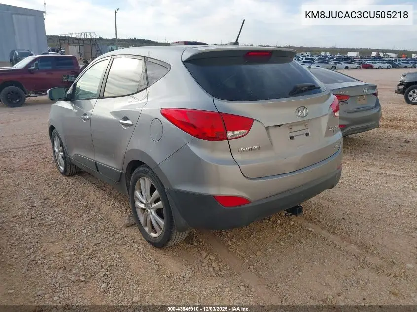 KM8JUCAC3CU505218 2012 Hyundai Tucson Limited