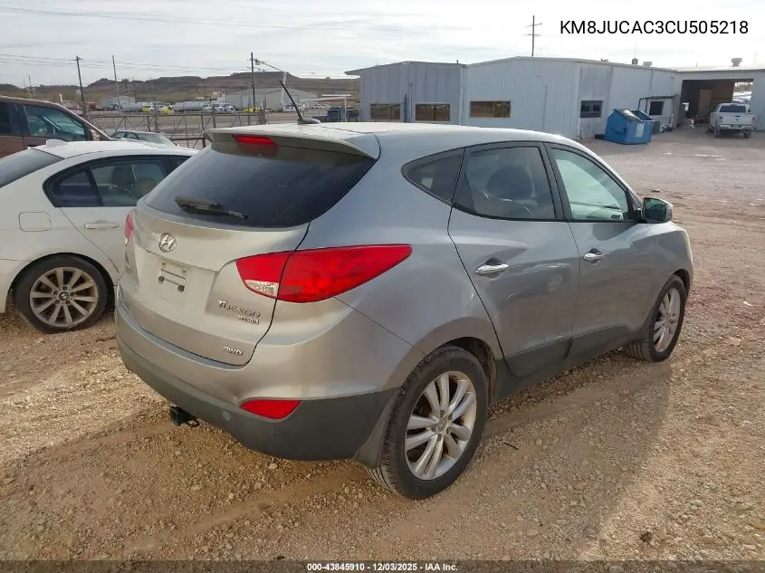 KM8JUCAC3CU505218 2012 Hyundai Tucson Limited