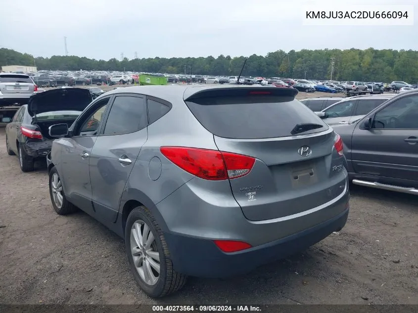 2013 Hyundai Tucson Limited VIN: KM8JU3AC2DU666094 Lot: 40273564