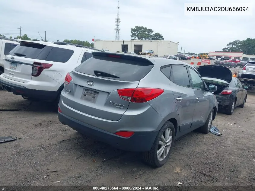 2013 Hyundai Tucson Limited VIN: KM8JU3AC2DU666094 Lot: 40273564