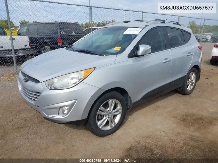 2013 Hyundai Tucson Gls VIN: KM8JU3ACXDU657577 Lot: 40360789