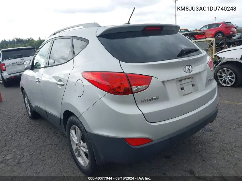 2013 Hyundai Tucson Gls VIN: KM8JU3AC1DU740248 Lot: 40377944