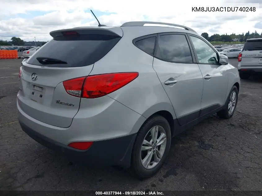 2013 Hyundai Tucson Gls VIN: KM8JU3AC1DU740248 Lot: 40377944