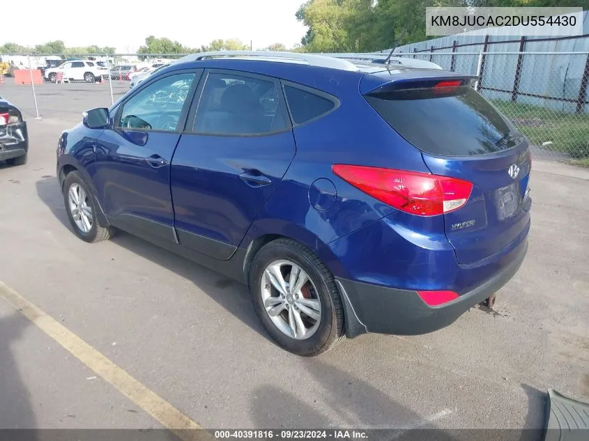 2013 Hyundai Tucson Gls/Limited VIN: KM8JUCAC2DU554430 Lot: 40391816