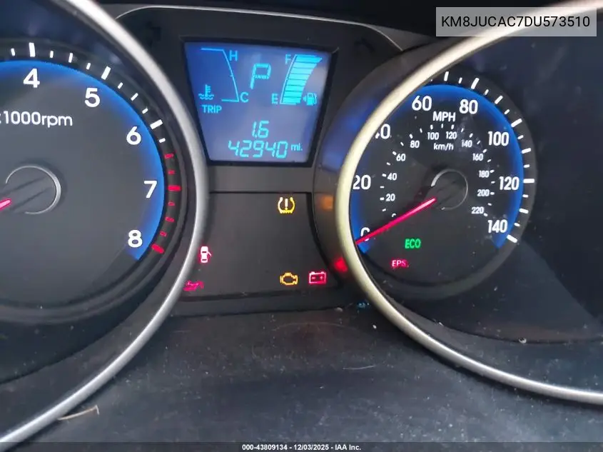 KM8JUCAC7DU573510 2013 Hyundai Tucson Gls