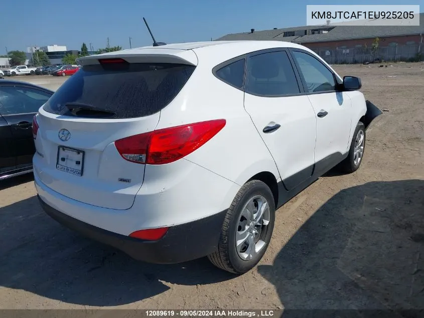 2014 Hyundai Tucson Gls VIN: KM8JTCAF1EU925205 Lot: 12089619