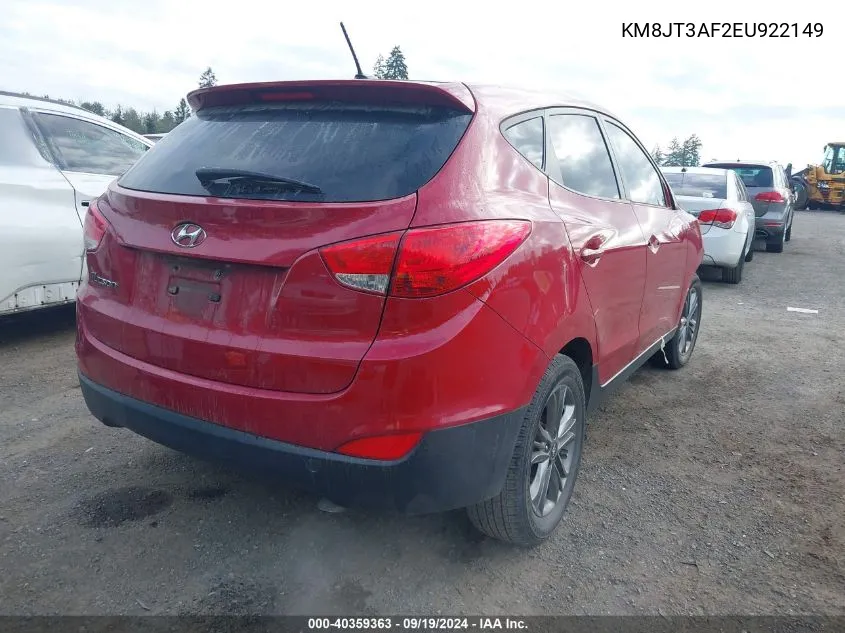 2014 Hyundai Tucson Gls VIN: KM8JT3AF2EU922149 Lot: 40359363