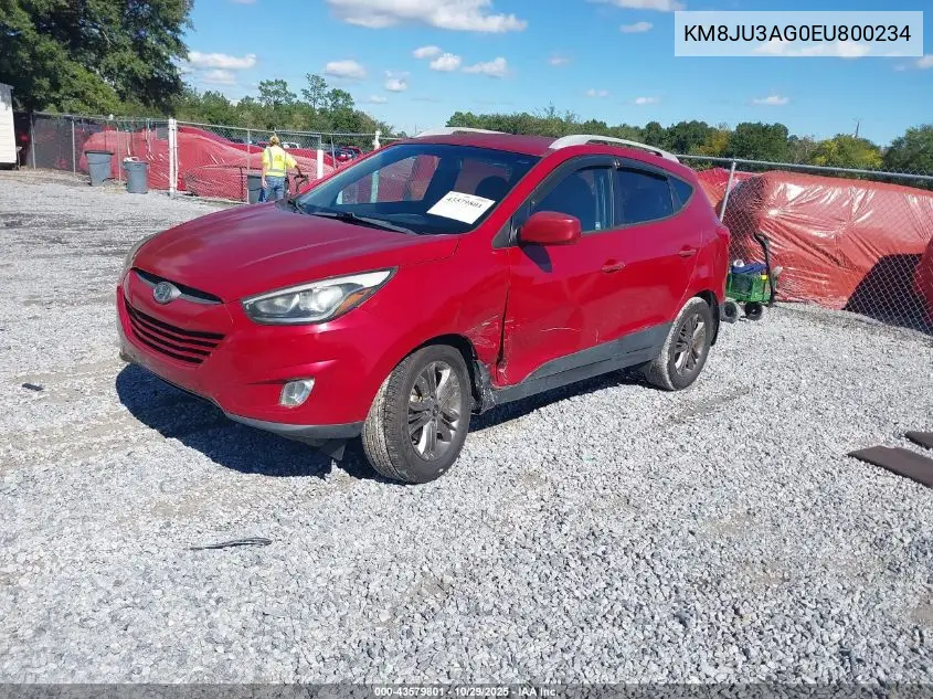 KM8JU3AG0EU800234 2014 Hyundai Tucson Se