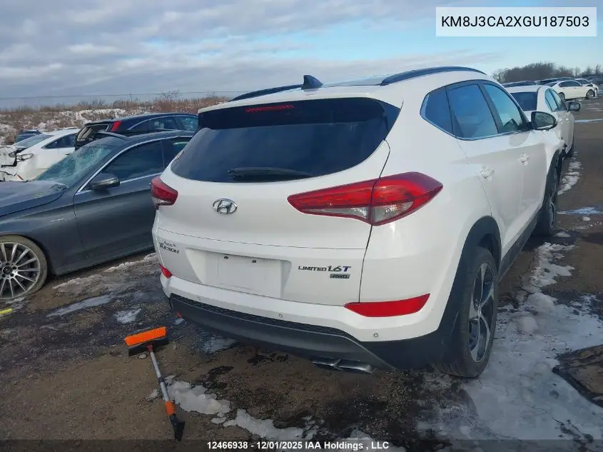 KM8J3CA2XGU187503 2016 Hyundai Tucson Limited
