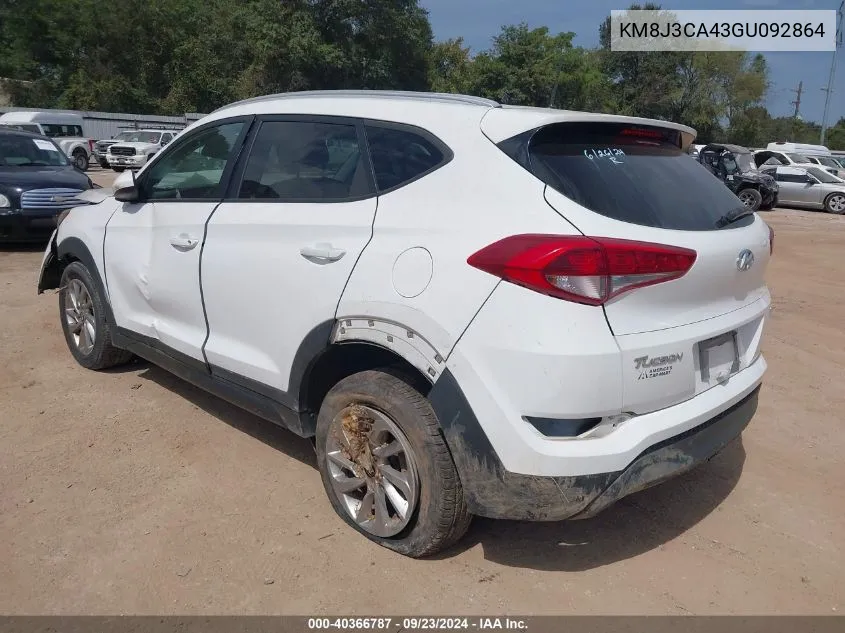 KM8J3CA43GU092864 2016 Hyundai Tucson Se