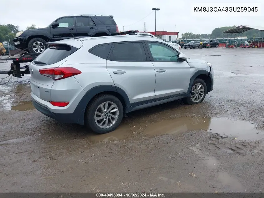 KM8J3CA43GU259045 2016 Hyundai Tucson Se