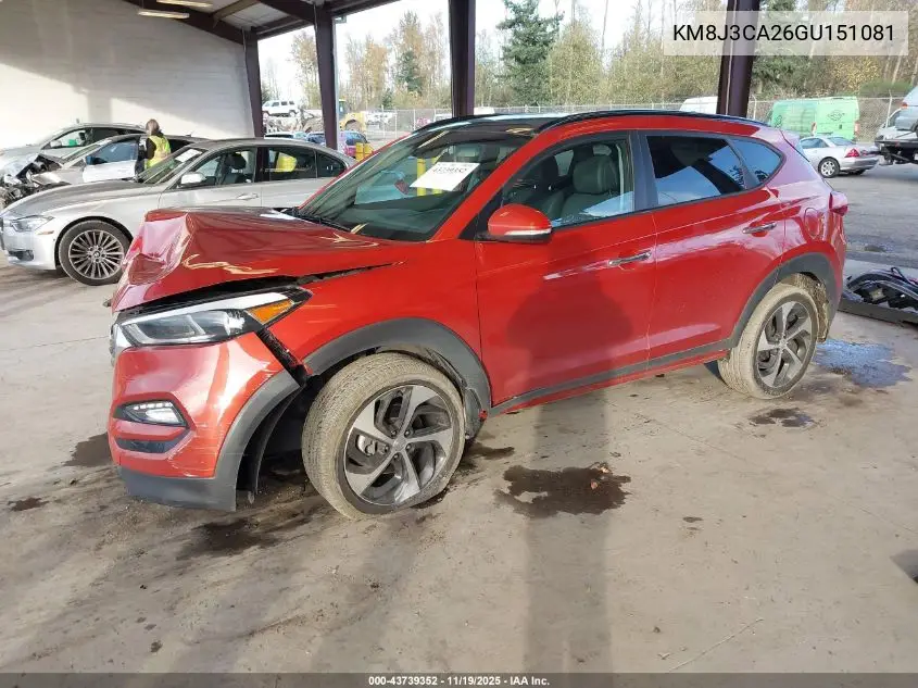KM8J3CA26GU151081 2016 Hyundai Tucson Limited