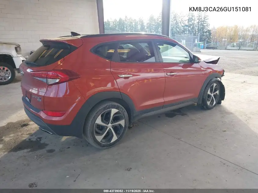 KM8J3CA26GU151081 2016 Hyundai Tucson Limited