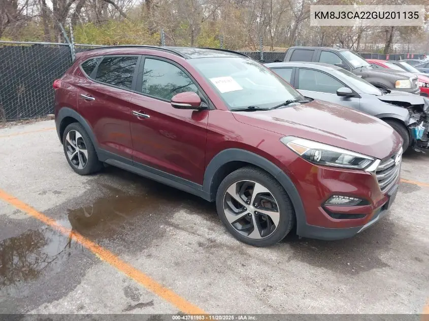 KM8J3CA22GU201135 2016 Hyundai Tucson Limited