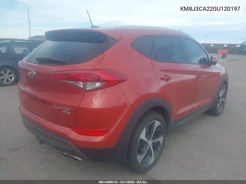 KM8J3CA22GU120197 2016 Hyundai Tucson Sport