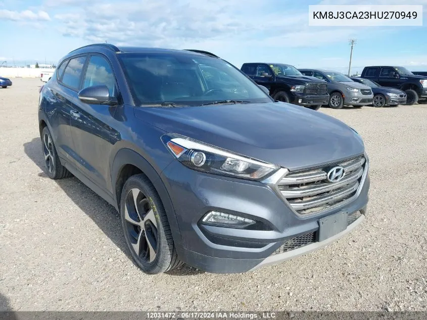 2017 Hyundai Tucson Limited/Sport And Eco/Se VIN: KM8J3CA23HU270949 Lot: 12031472