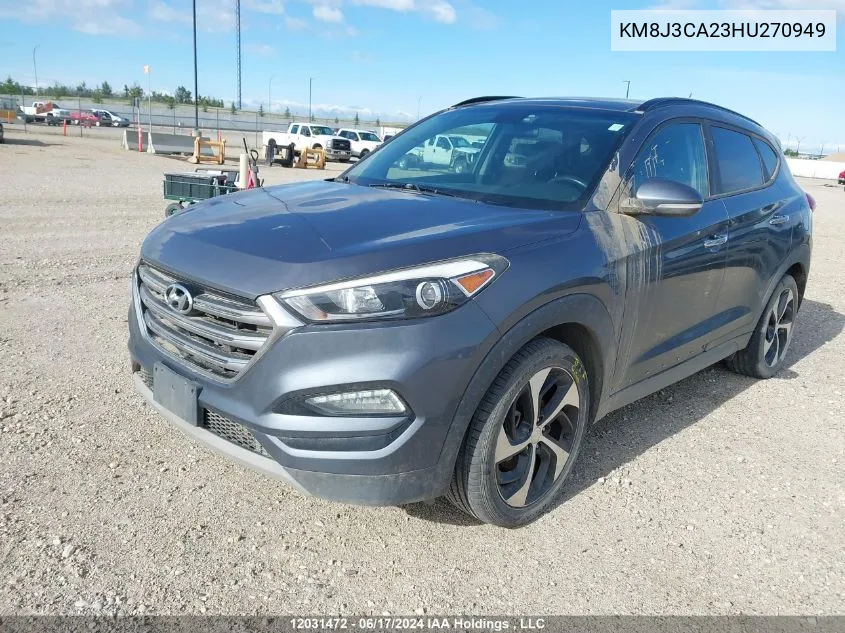 2017 Hyundai Tucson Limited/Sport And Eco/Se VIN: KM8J3CA23HU270949 Lot: 12031472