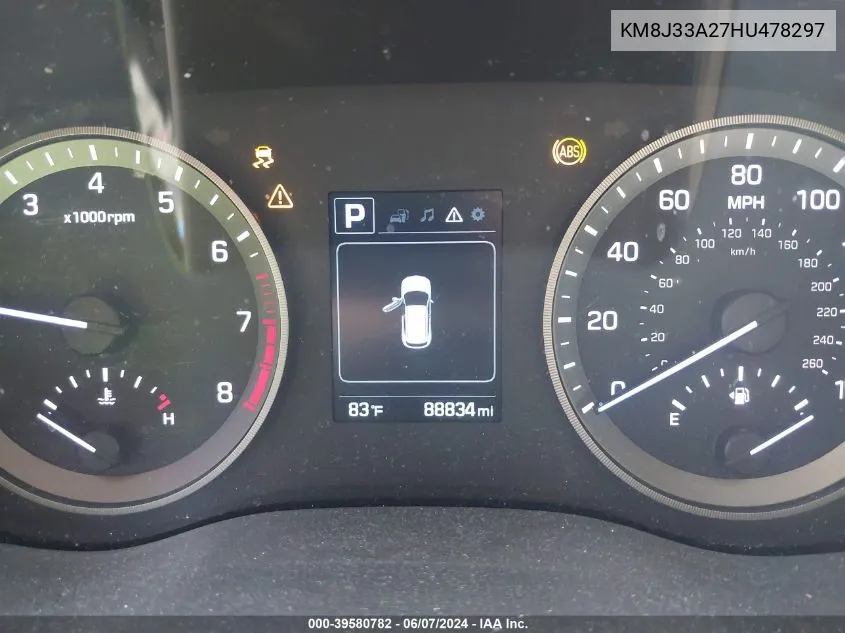 KM8J33A27HU478297 2017 Hyundai Tucson Sport