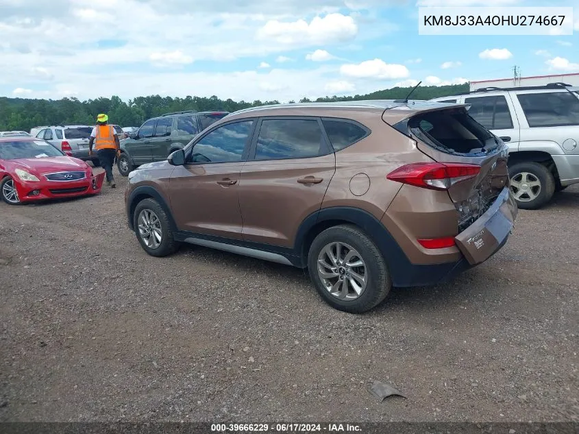 KM8J33A4OHU274667 2017 Hyundai Tucson Se