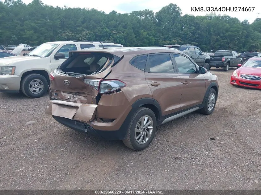 KM8J33A4OHU274667 2017 Hyundai Tucson Se