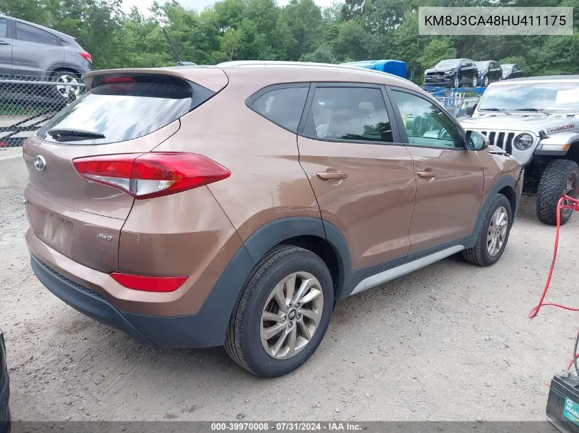 KM8J3CA48HU411175 2017 Hyundai Tucson Se