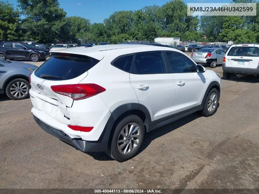 KM8J23A46HU342599 2017 Hyundai Tucson Se/Se Plus