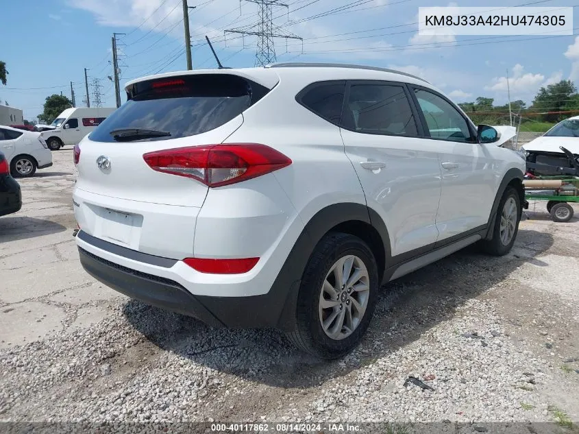 KM8J33A42HU474305 2017 Hyundai Tucson Se