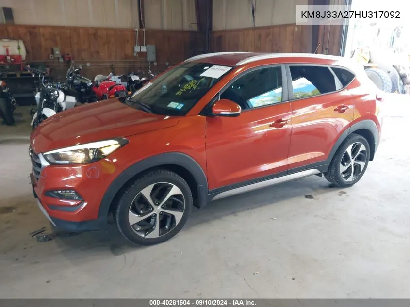 KM8J33A27HU317092 2017 Hyundai Tucson Sport