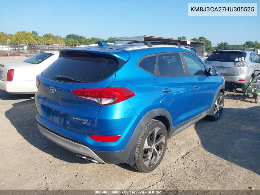 KM8J3CA27HU305525 2017 Hyundai Tucson Limited