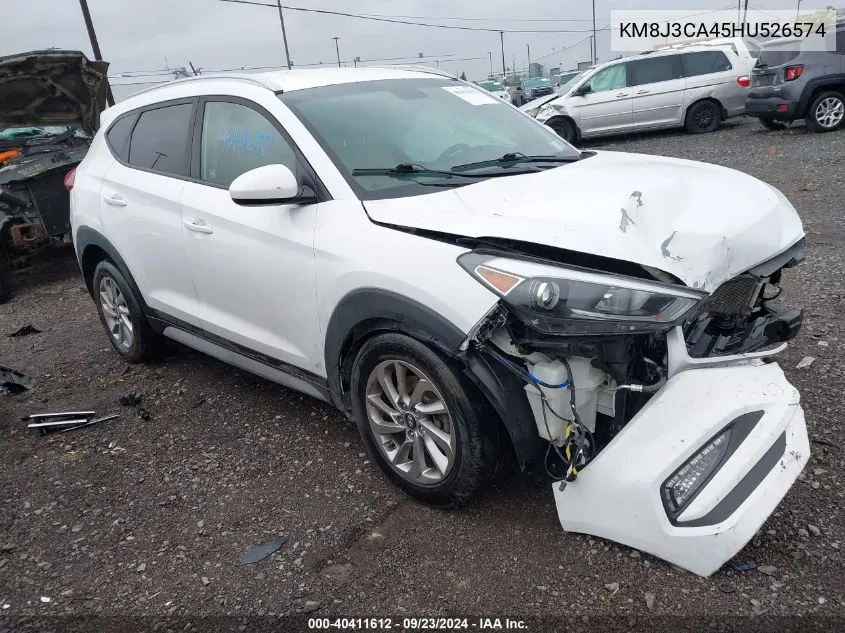 2017 Hyundai Tucson Se VIN: KM8J3CA45HU526574 Lot: 40411612