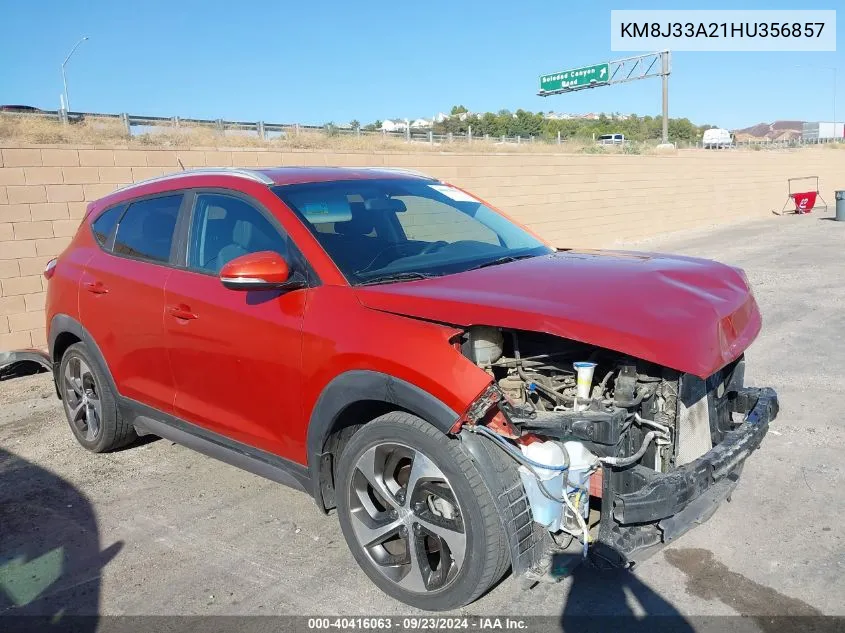 2017 Hyundai Tucson Sport VIN: KM8J33A21HU356857 Lot: 40416063