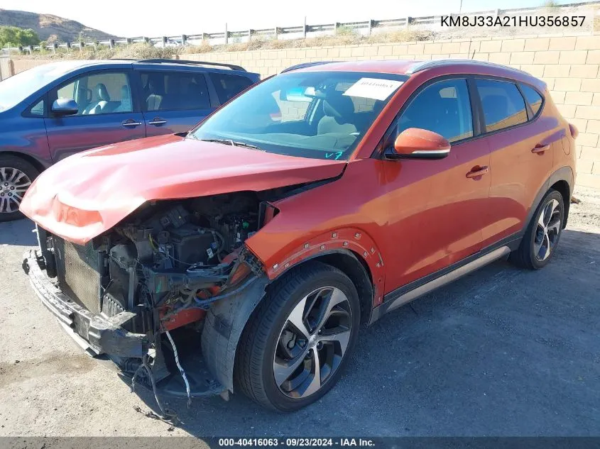 2017 Hyundai Tucson Sport VIN: KM8J33A21HU356857 Lot: 40416063